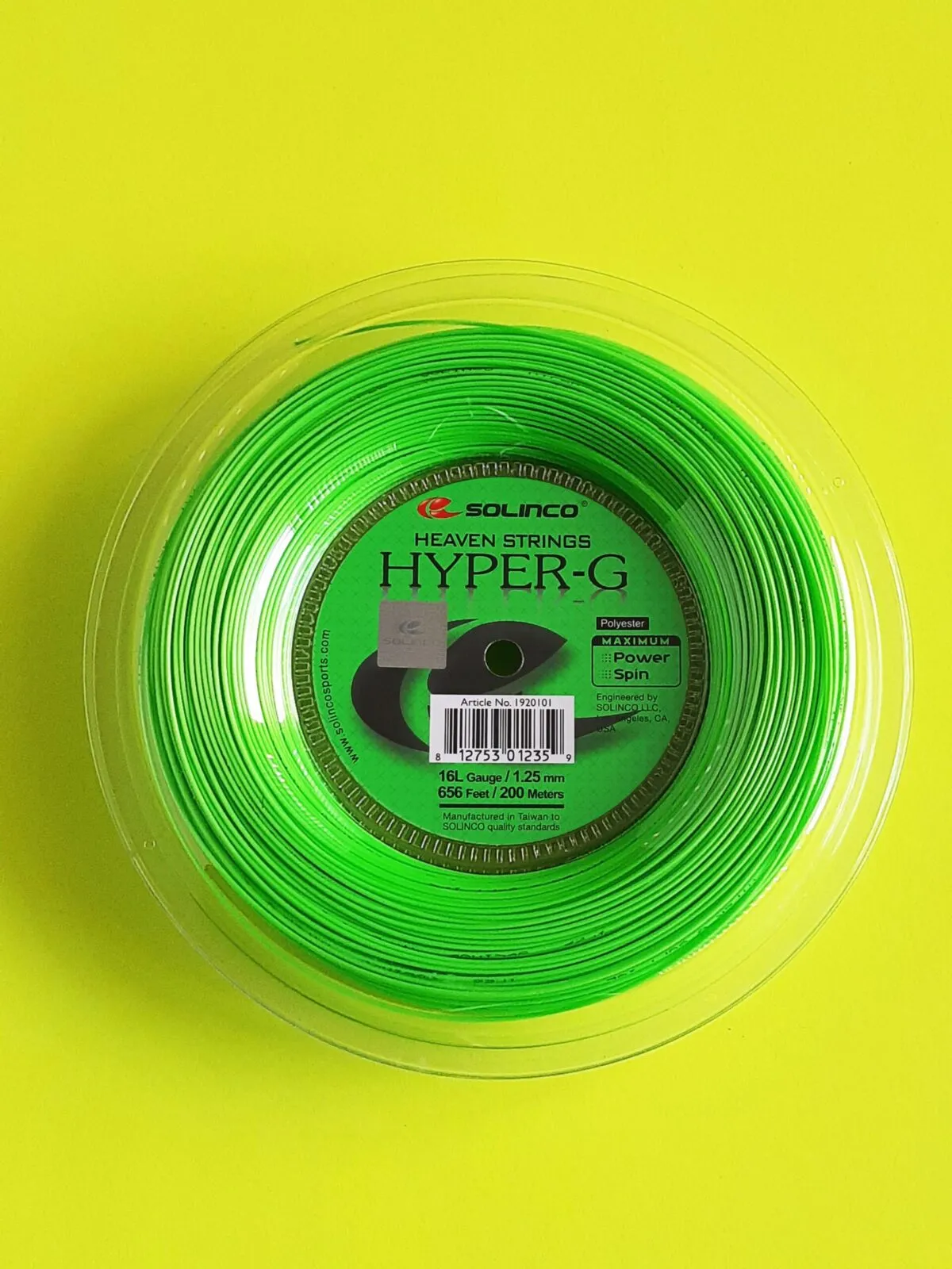 Solinco HYPER-G 16L -1.25mm - Tennis / Squash Co-Polyester String set (-)