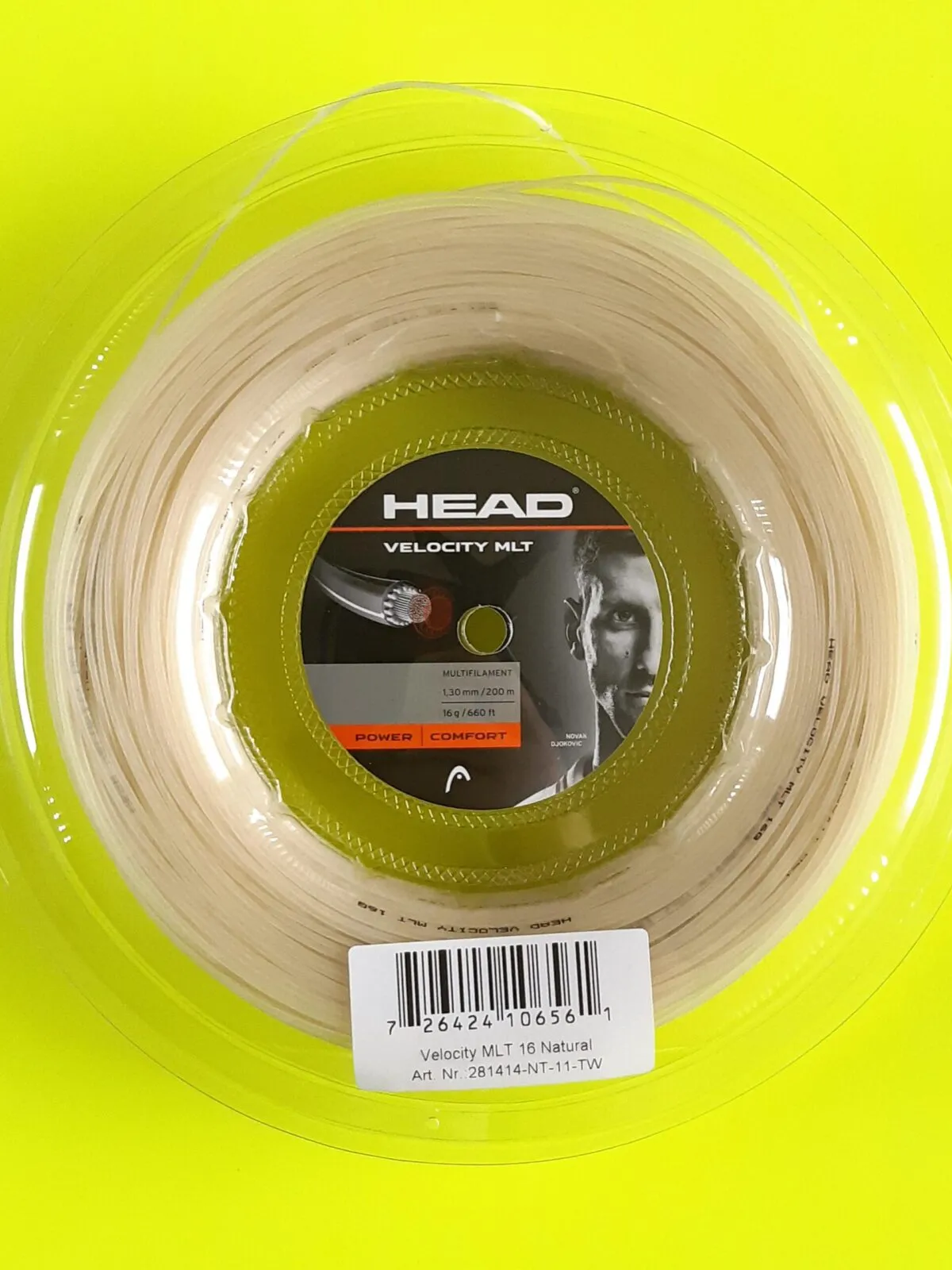 11 HEAD Velocity MLT 16g-1.30mm Multifilament Tennis and Squash String Set (-)