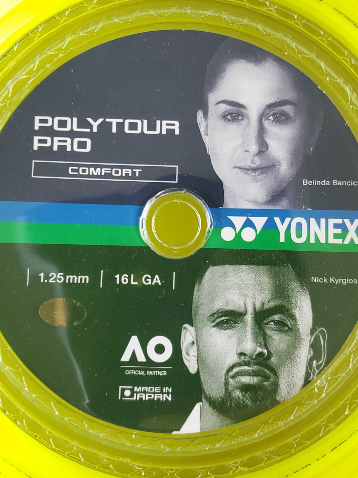 Yonex Poly Tour Pro 16L-1.25mm Tennis String Reel (Yellow)